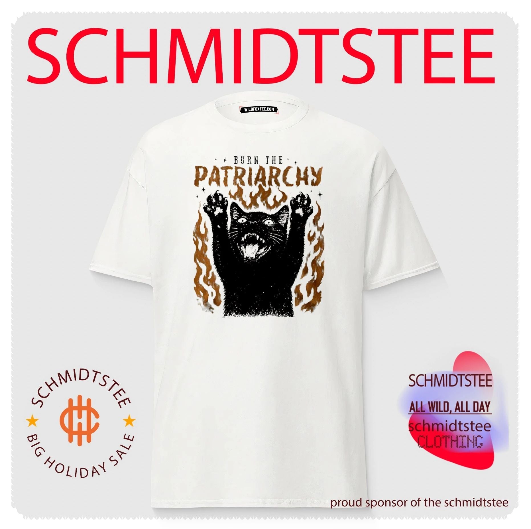 Burn the Patriarchy Feminism Cat feminist shirt