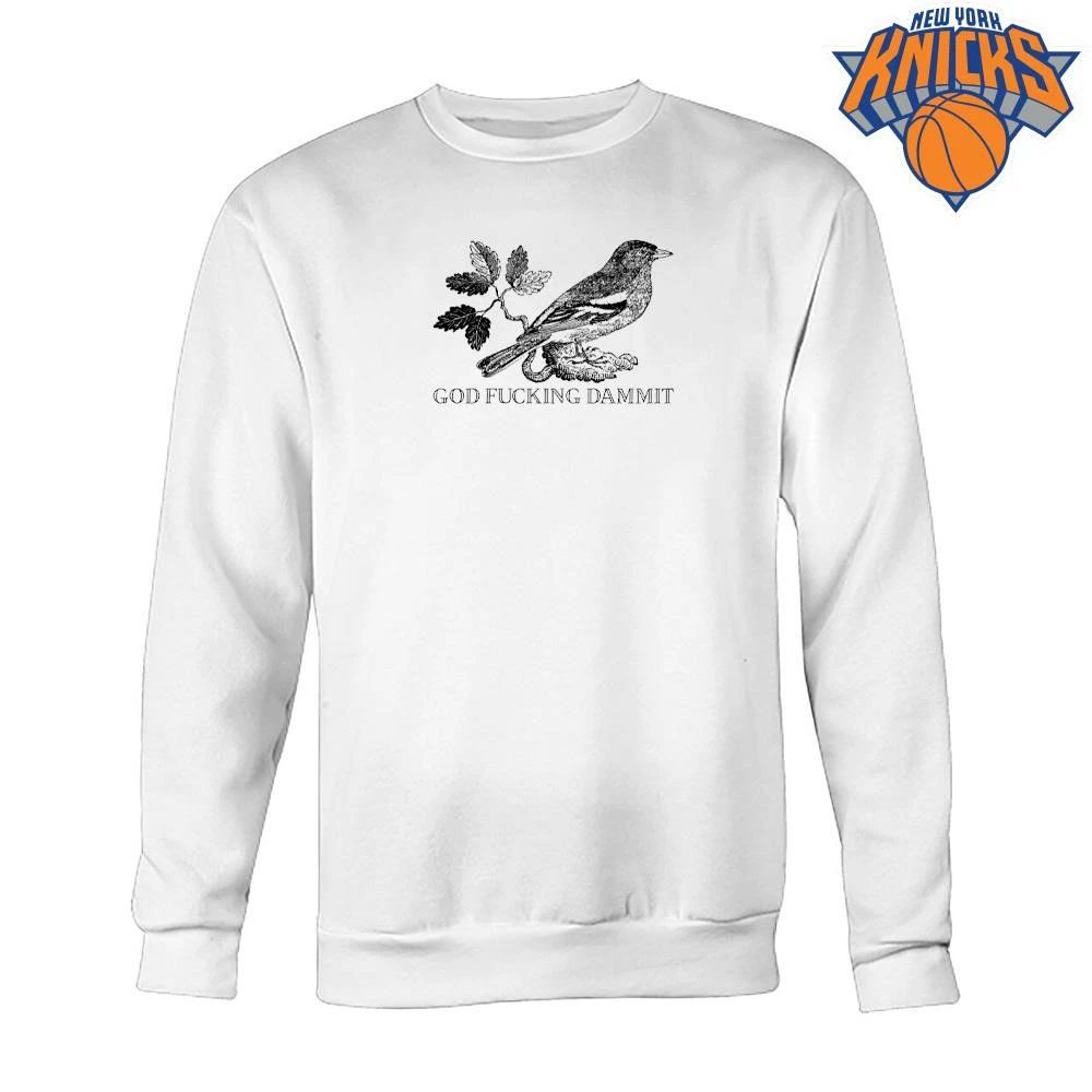 God Fucking Dammit Effin Birds Funny Sarcastic Retro Bird Illustration Shirt