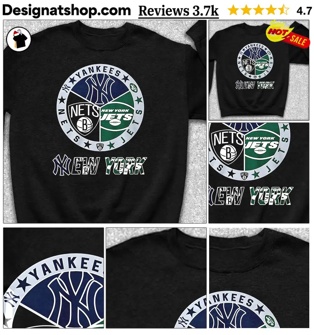 Yankees Nets And Jets Baseball Basketball Football Teams New York Sport Shirt