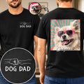 Custom Photo Realistic Watercolor Art Dog Cat Dad Mom Pet Lover Hand Punch - Personalized T Shirt