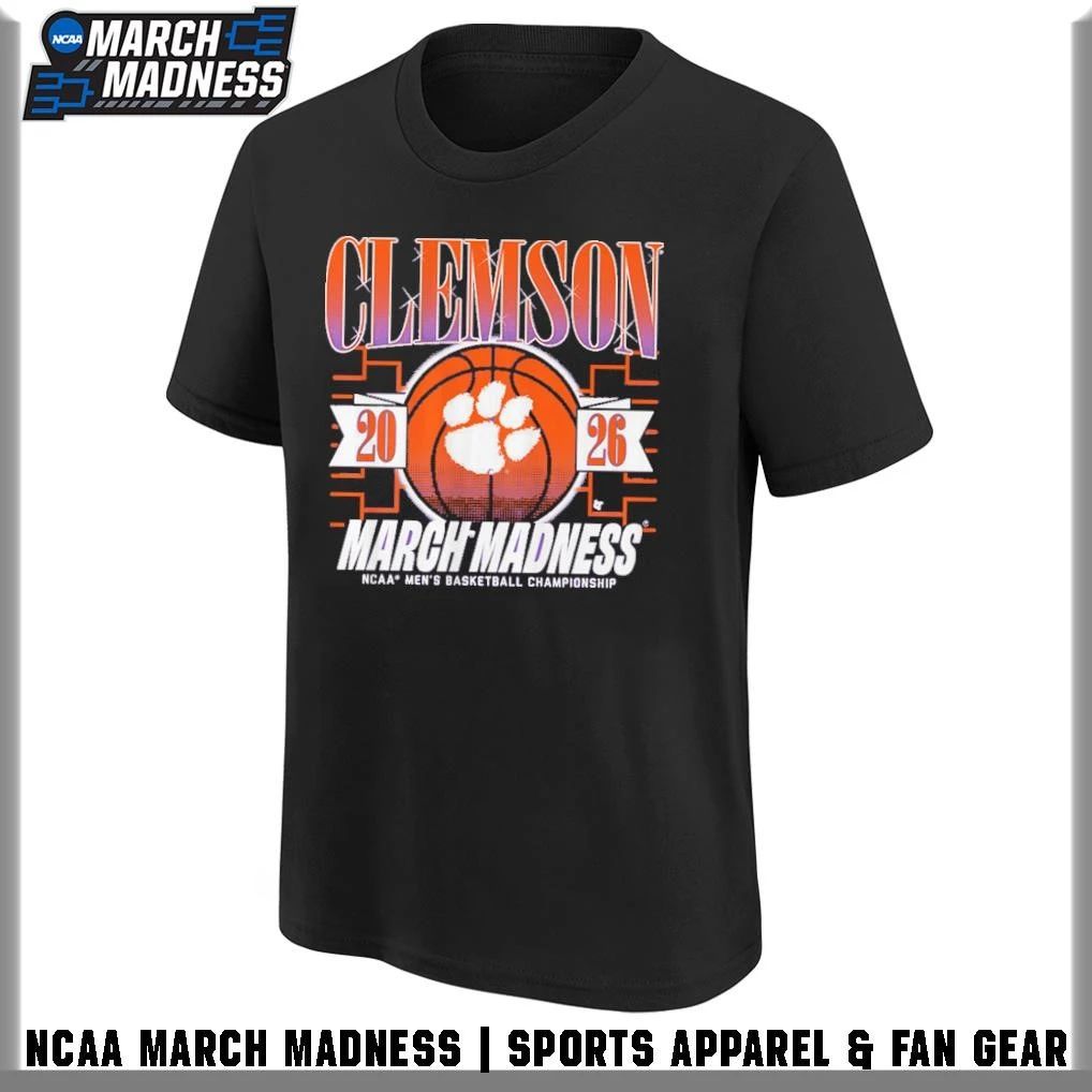 Clemson Tigers Men’s Basketball 2026 NCAA Division I Championship March Madness Bound T-Shirt