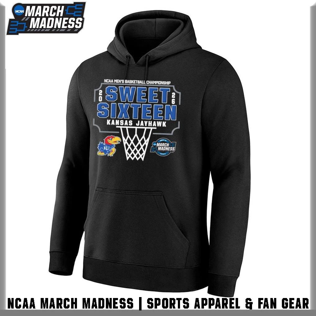 Kansas Jayhawks 2026 NCAA Men’s Basketball Tournament March Madness Sweet Sixteen T-Shirt