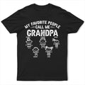 My Favorite People Call Me Papa Kid Stick Figures - Personalized T Shirt
