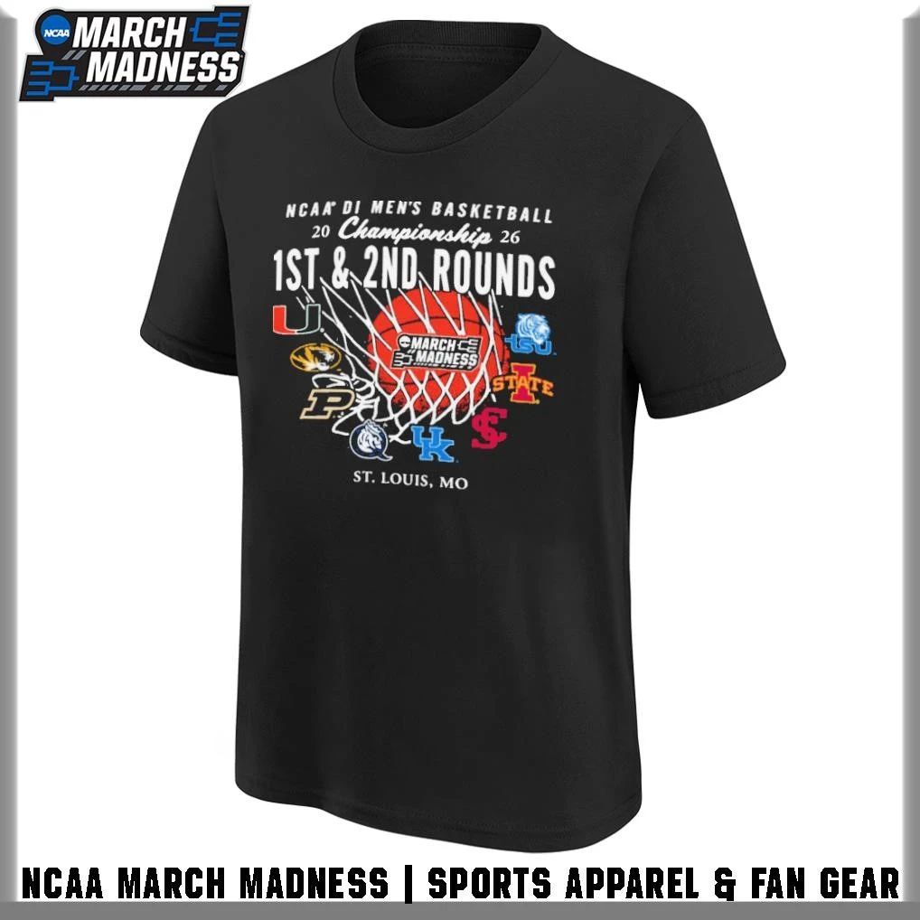 St. Louis, MD 2026 NCAA Men’s Basketball March Madness 1st 2nd Round Bound T-Shirt