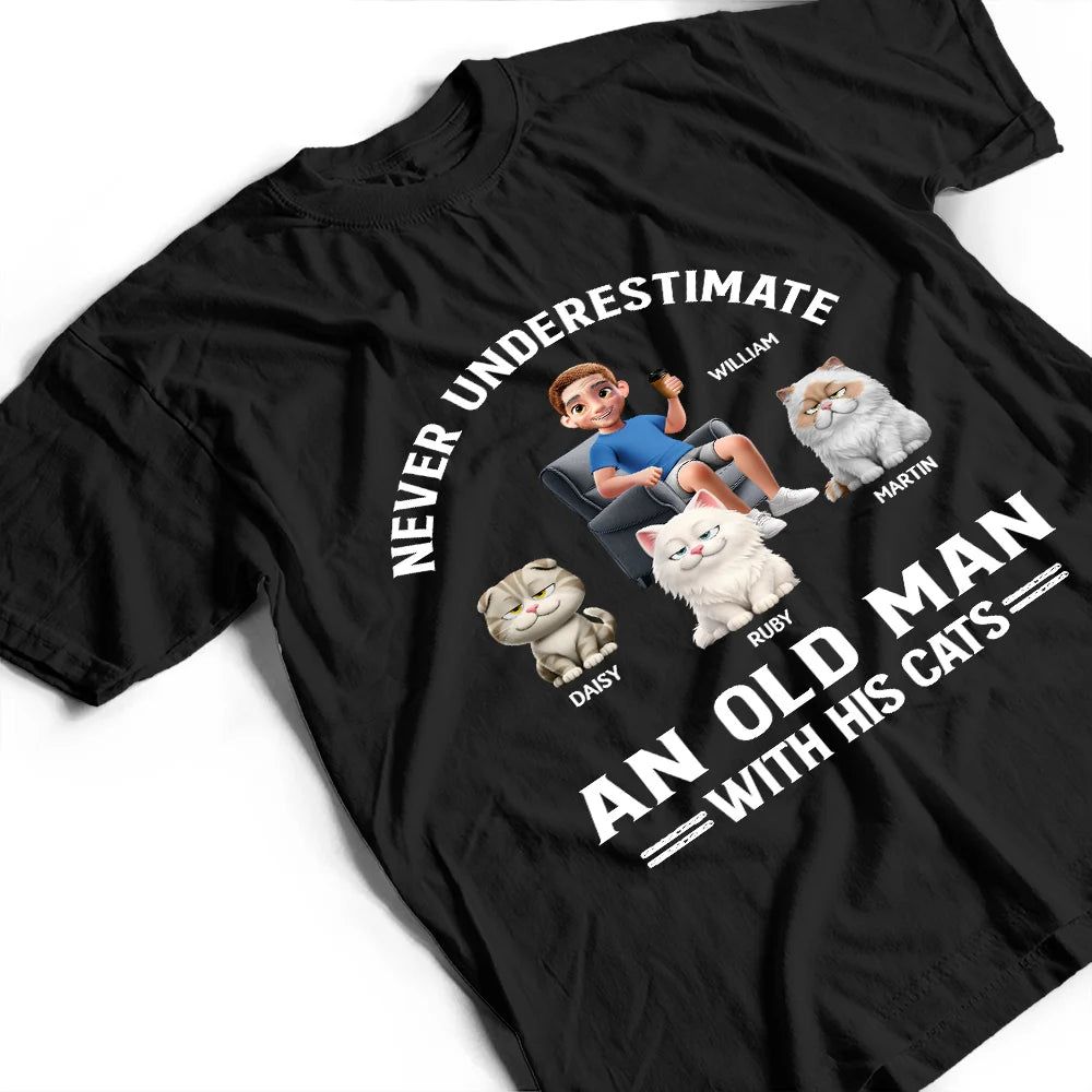 Never Underestimate An Old Man - Personalized T Shirt