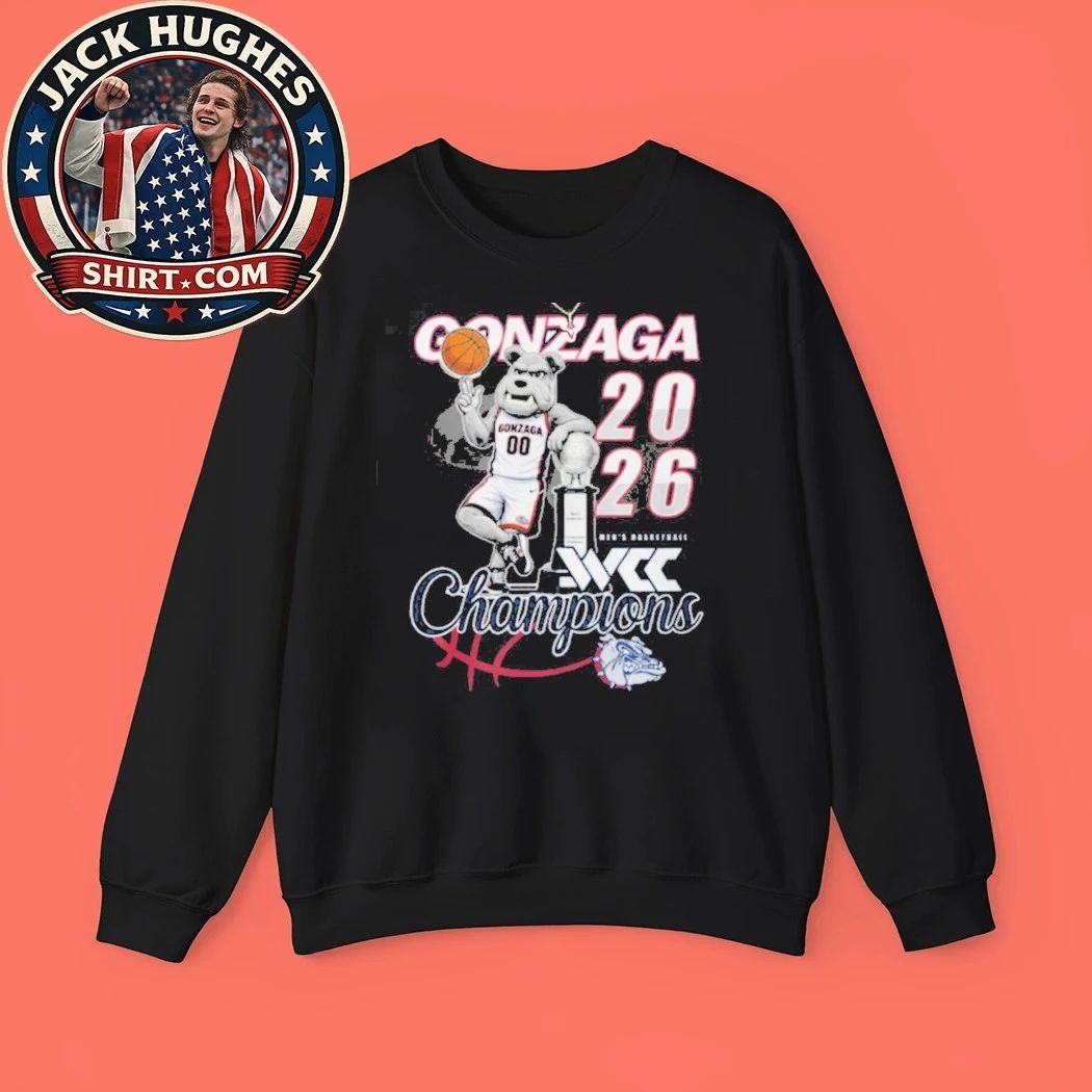 Gonzaga Bulldogs Wcc Men #8217 S Basketball Champions 2026 Shirt