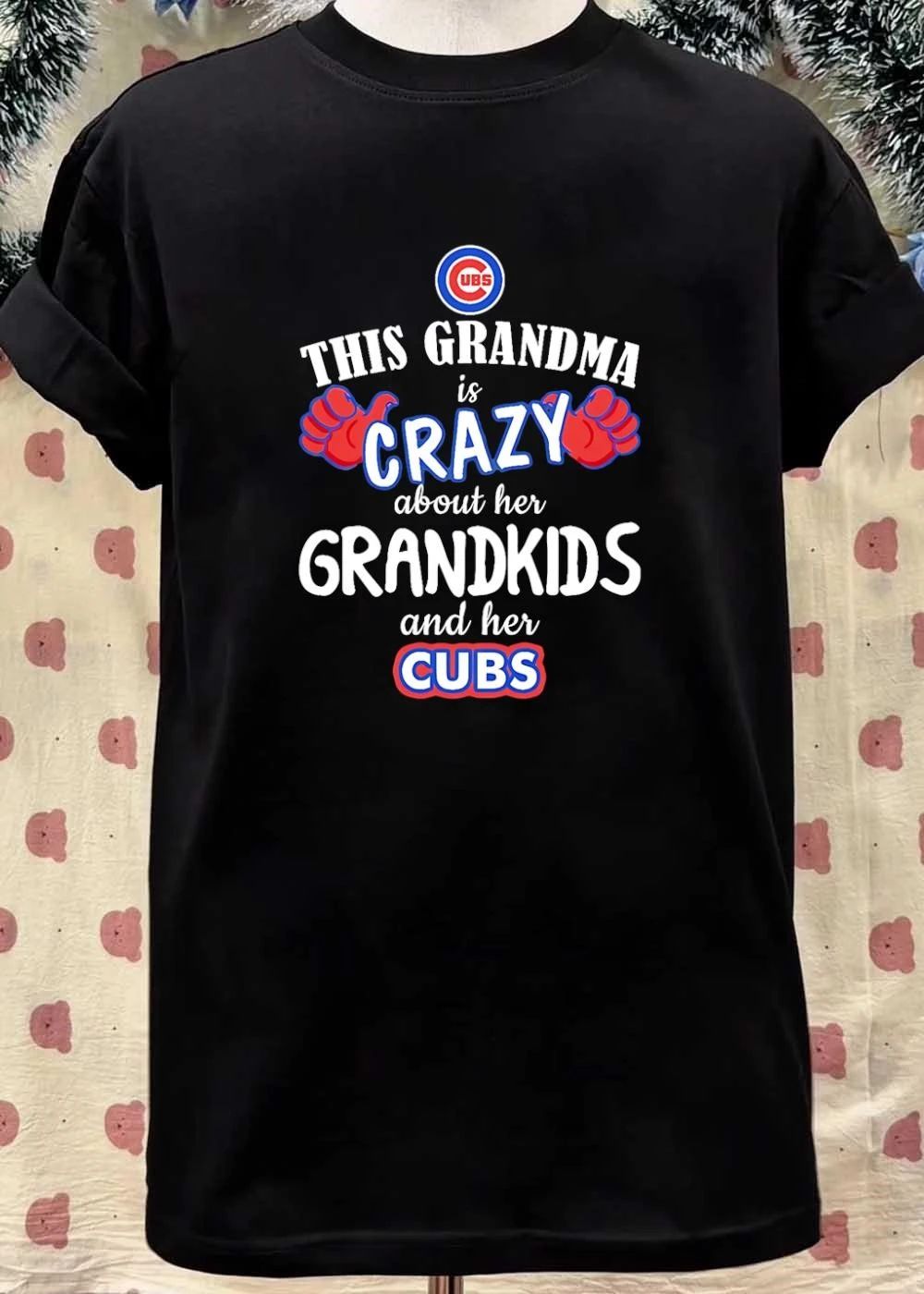 This Grandma is Crazy About Her Grandkids and Her Cubs Shirt