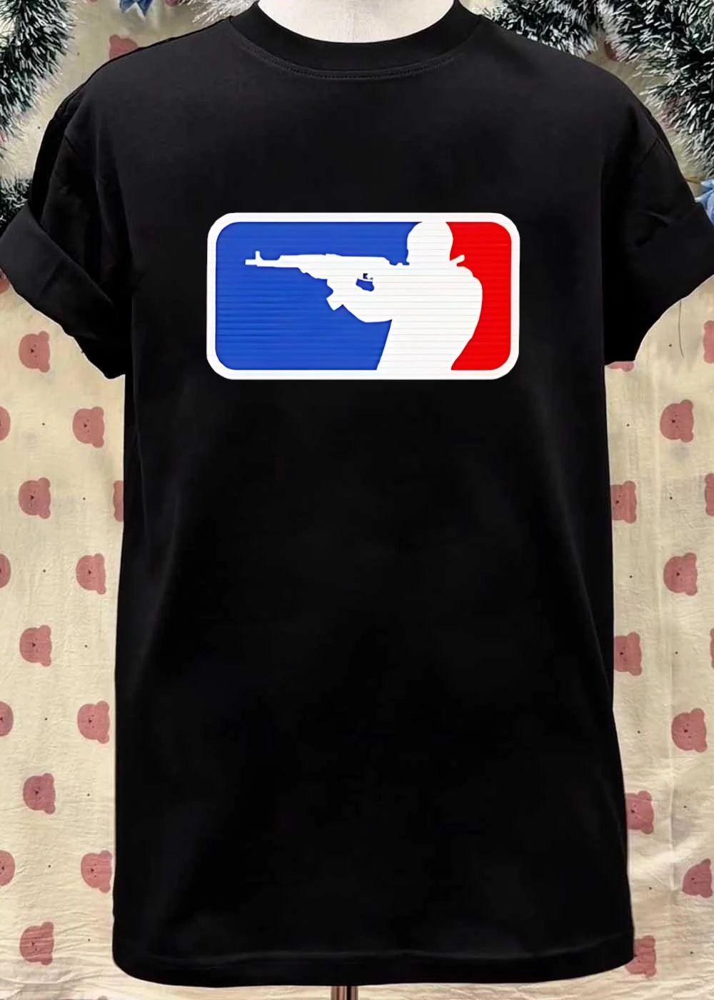 AK-47 Sniper Rifle Silhouette Sports shirt