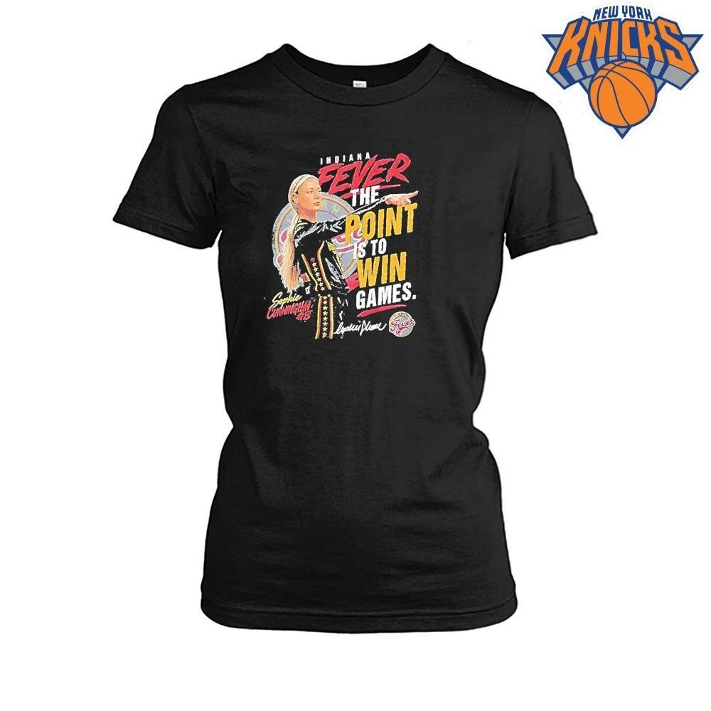 The Point Is To Win Games Sophie Cunningham Indiana Fever Basketball Wnba Signature Shirt