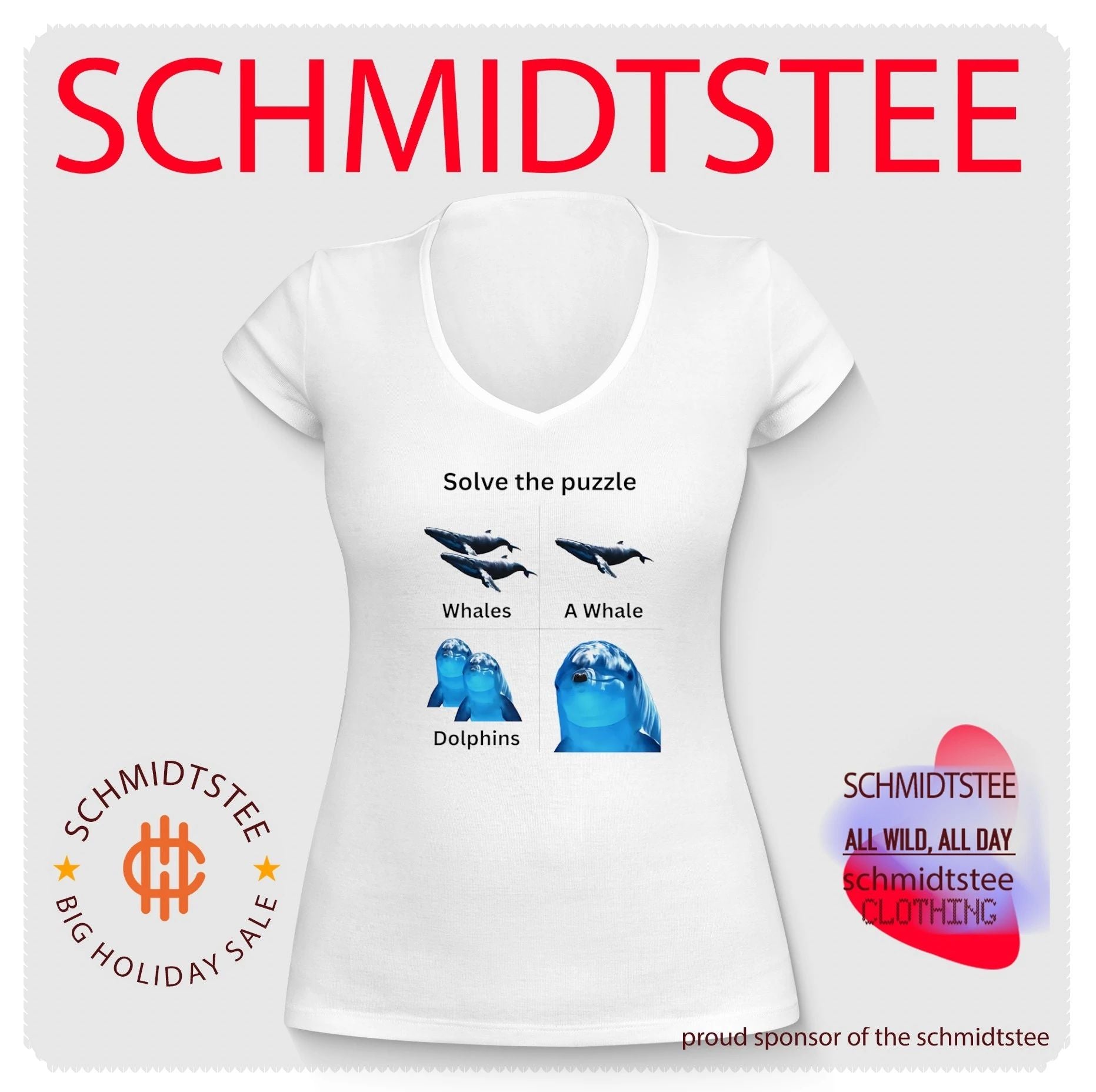Whale Puzzle Dolphin A Dolphin wordplay shirt