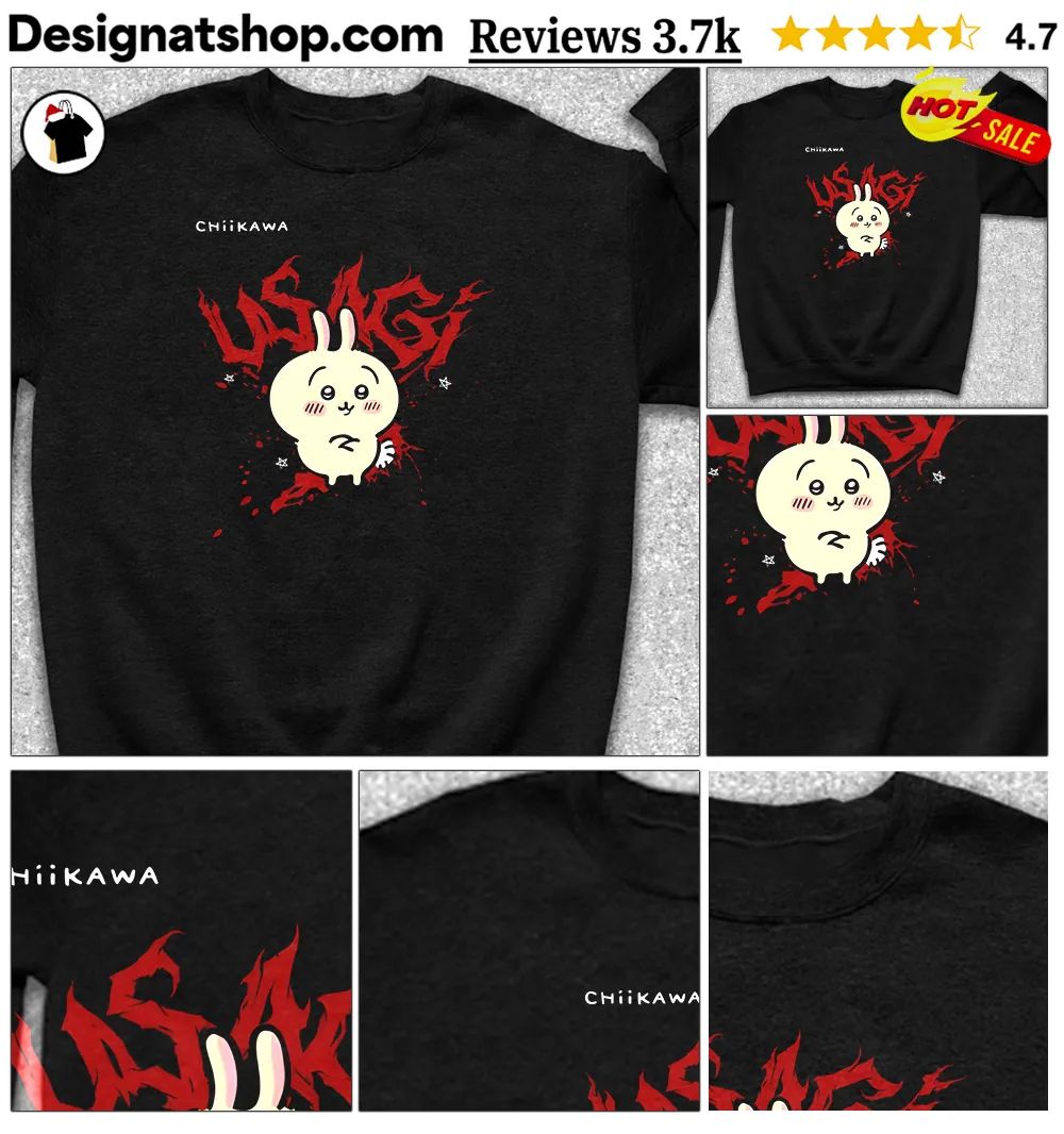 Chikawa Usagi Kawaii Anime Red graphic shirt