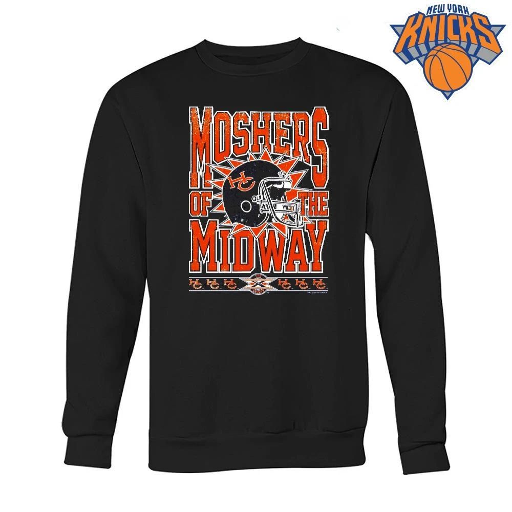 Moshers Of The Midway Hardcore Chicago Football Helmet Shirt