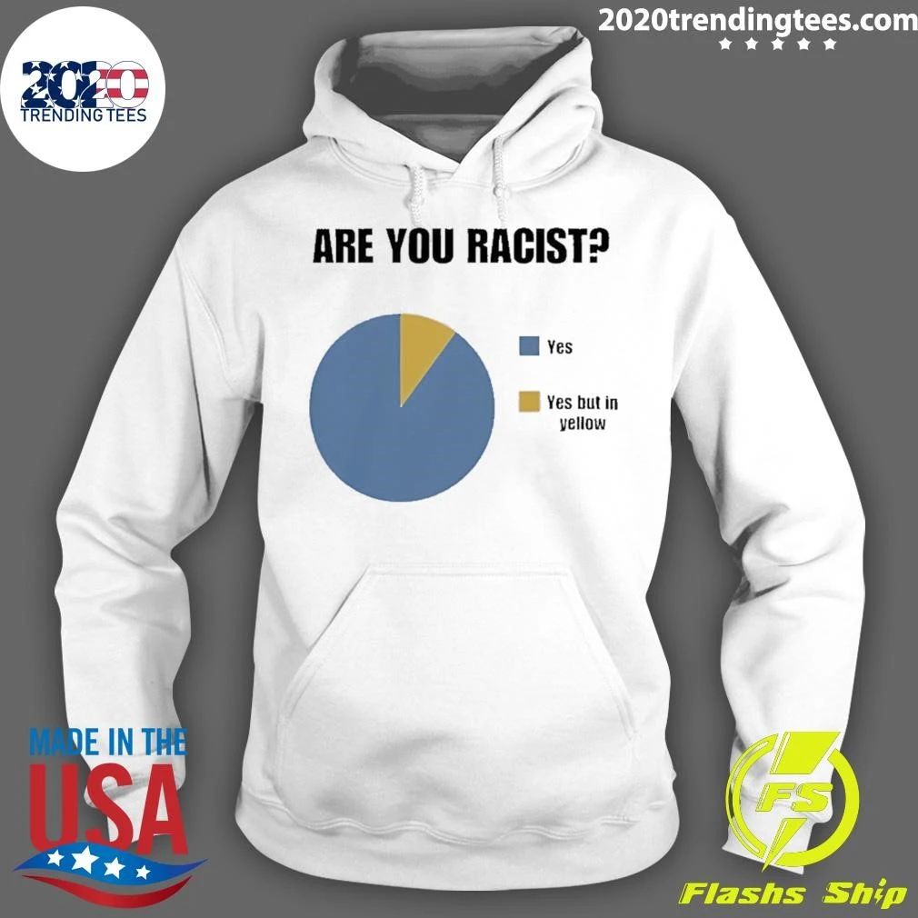 Are You Racist Yes Yes Put In Yellow Pie Chart Graphic Shirt