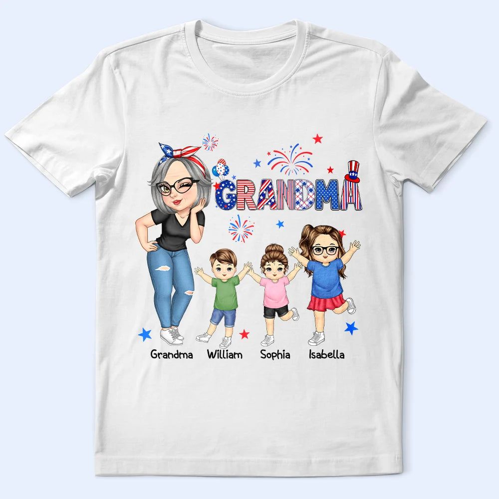 Stars & Stripes Nana Gigi - Personalized T Shirt