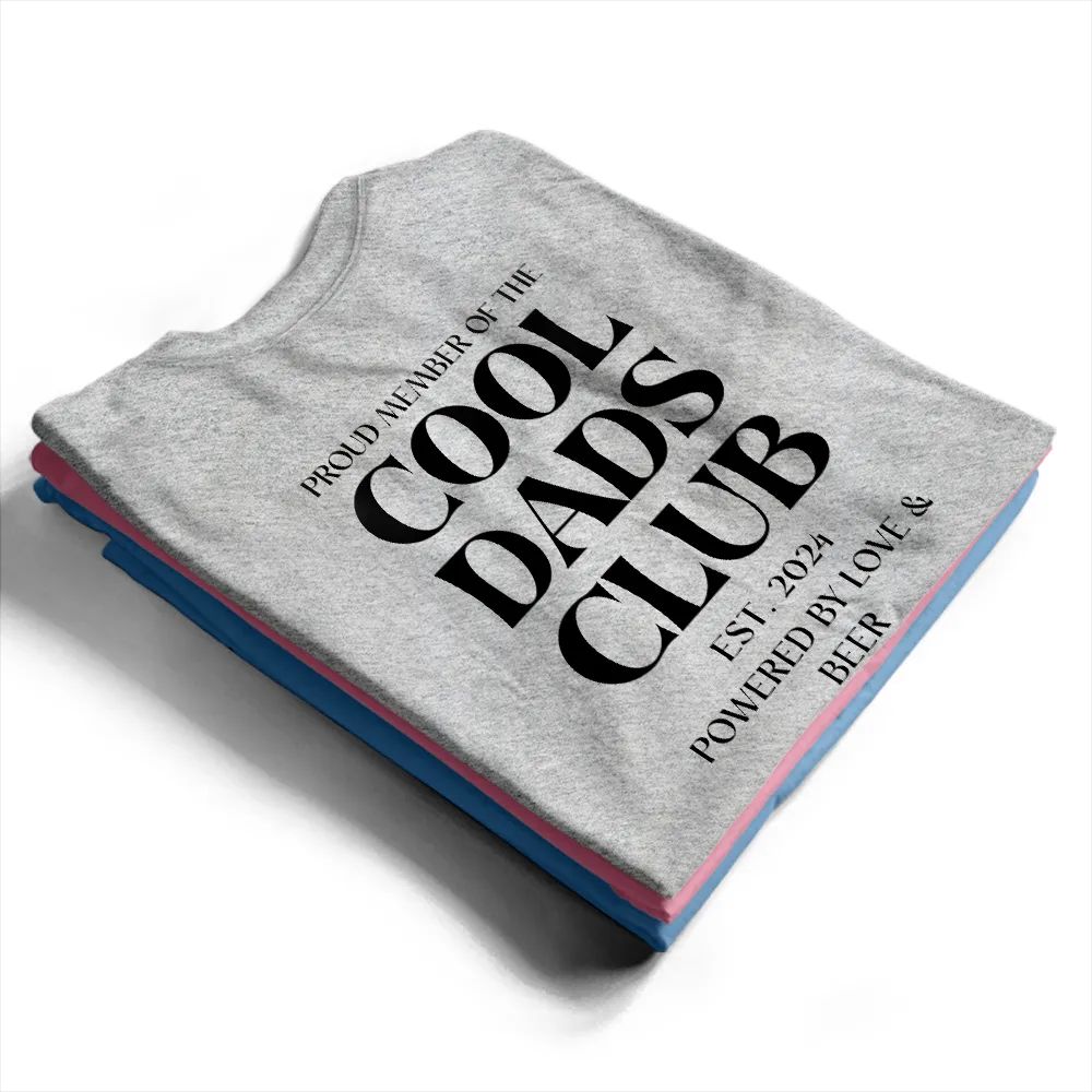 Custom Photo Pencil Sketch Art Cool Dads Club Powered By Love - Personalized T Shirt