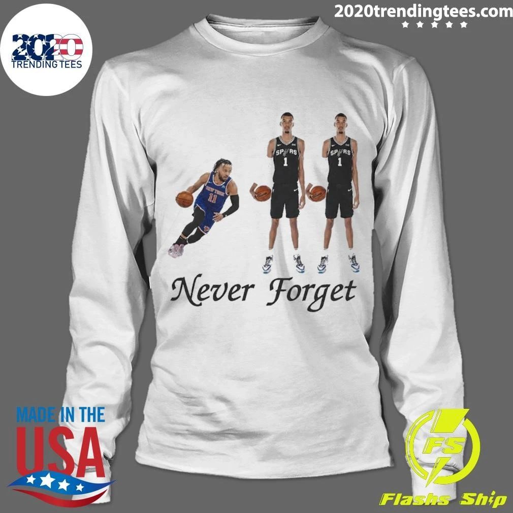 Jalen Brunson And Victor Wembanyama Never Forget 2026 Tee Shirt