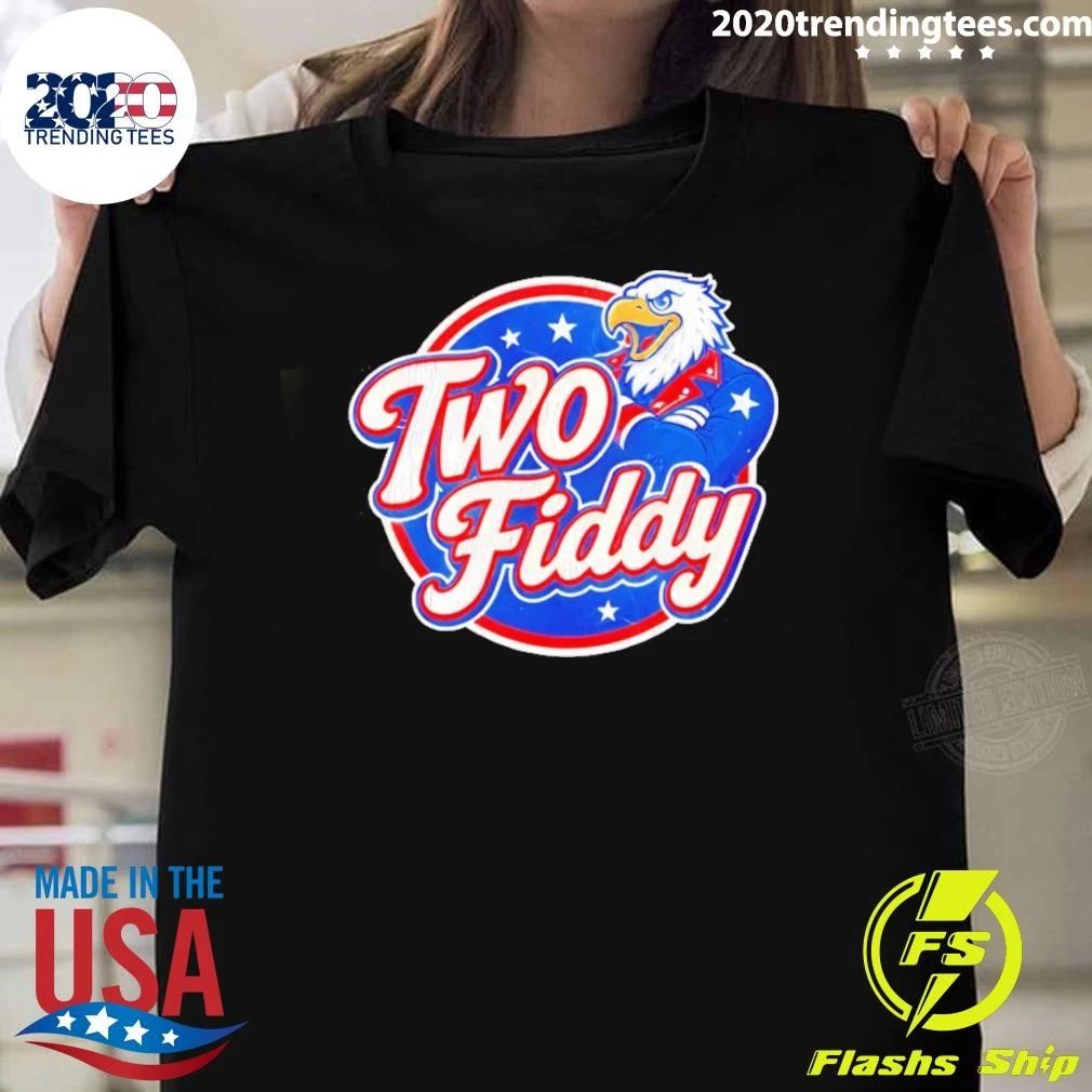 Eagle Mascot Two Fiddy Logo Design Patriotic Shirt