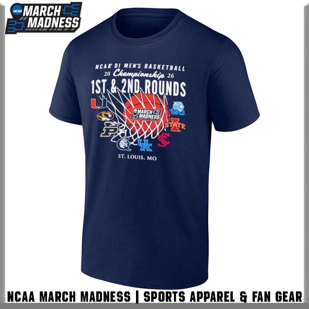 St. Louis, MD 2026 NCAA Men’s Basketball March Madness 1st 2nd Round Bound T-Shirt