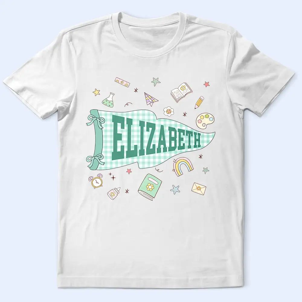 School Pennant Flag - Personalized T Shirt