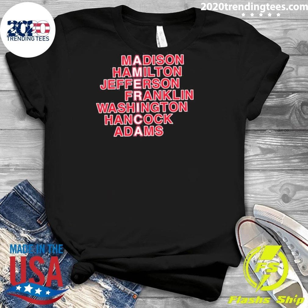 America Founding Fathers Acrostic American History Shirt