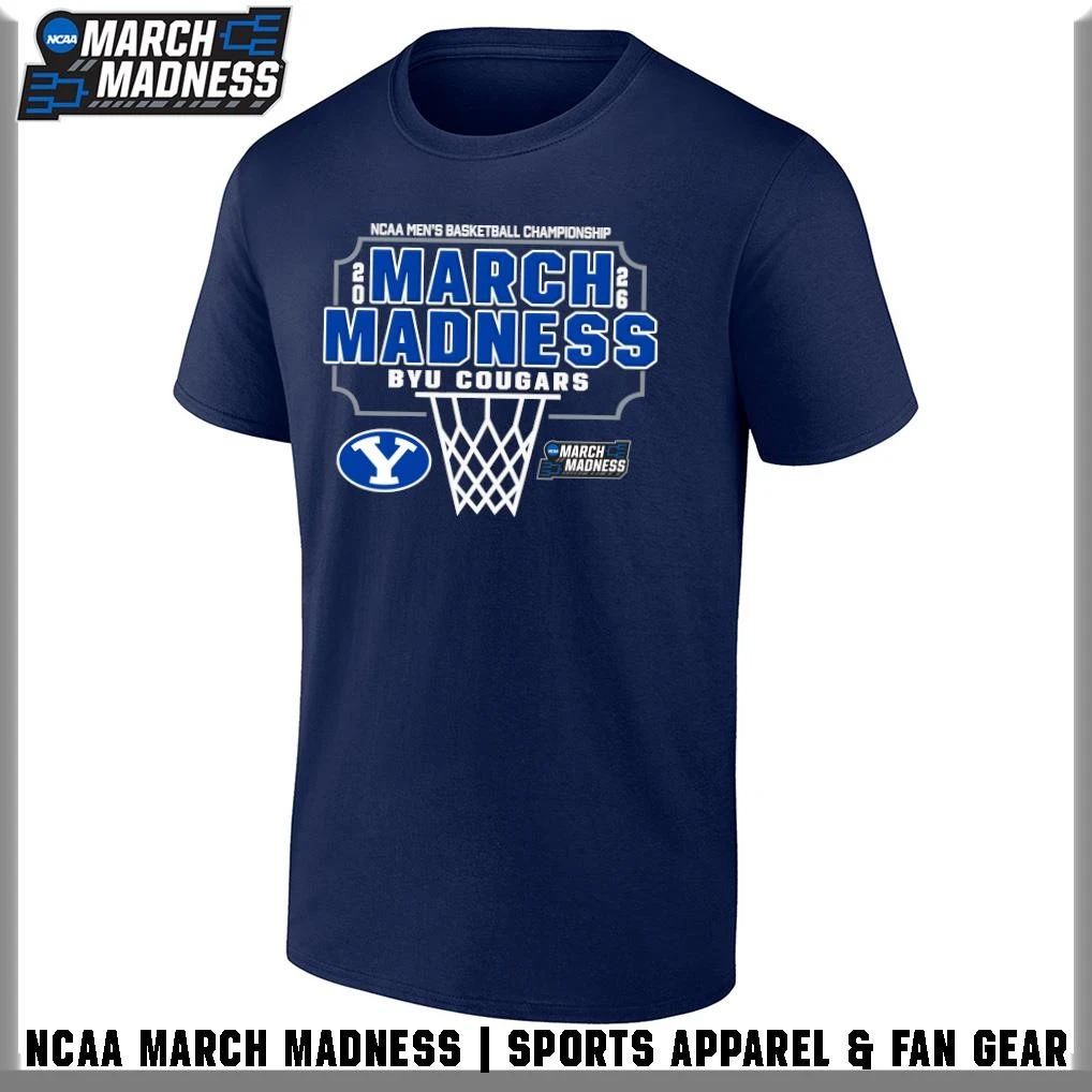 BYU Cougars 2026 NCAA Men’s Basketball Tournament March Madness T-Shirt
