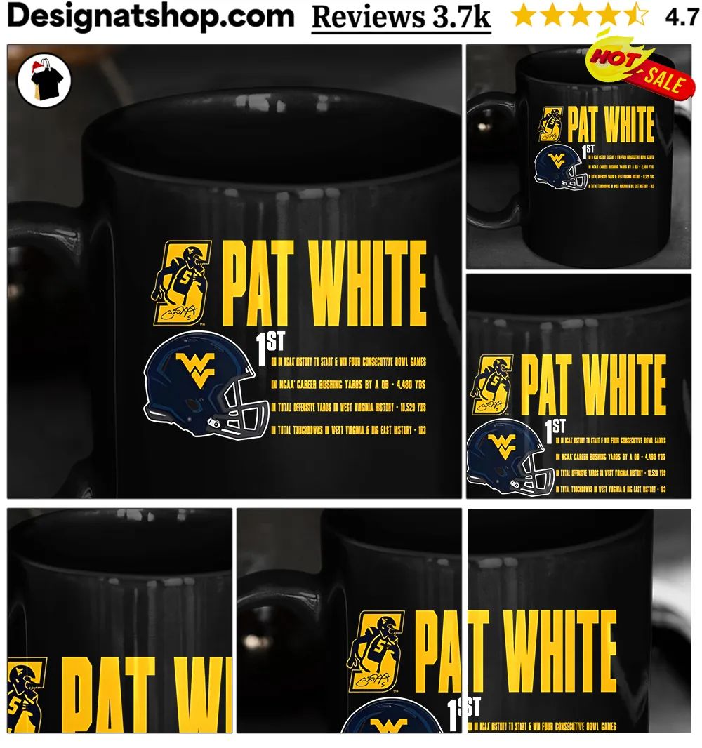 Pat White 84 West Virginia Mountaineers Retirement By The Numbers shirt
