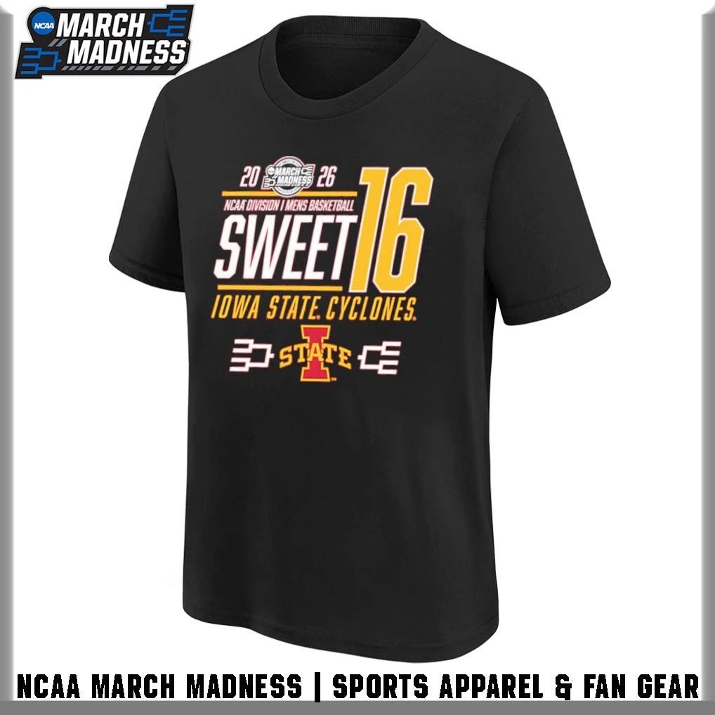 Iowa State Cyclones 2026 NCAA March Madness Sweet 16 Bound Net T-Shirt