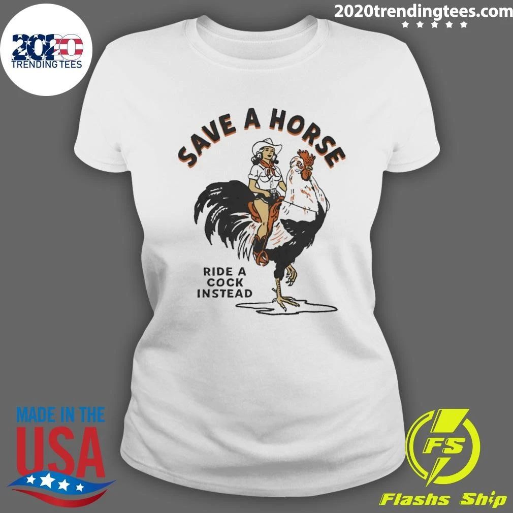 Cowgirl Save A Horse Ride A Cock Instead Vintage Shirt