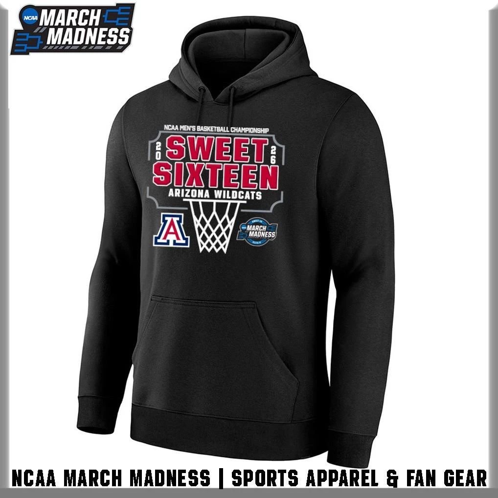 Arizona Wildcats 2026 NCAA DI Men’s Basketball Tournament March Madness Sweet 16 Bound T-Shirt