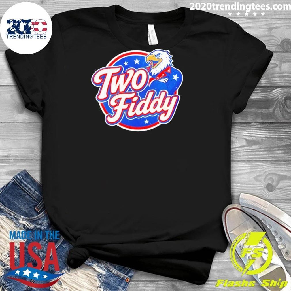 Eagle Mascot Two Fiddy Logo Design Patriotic Shirt