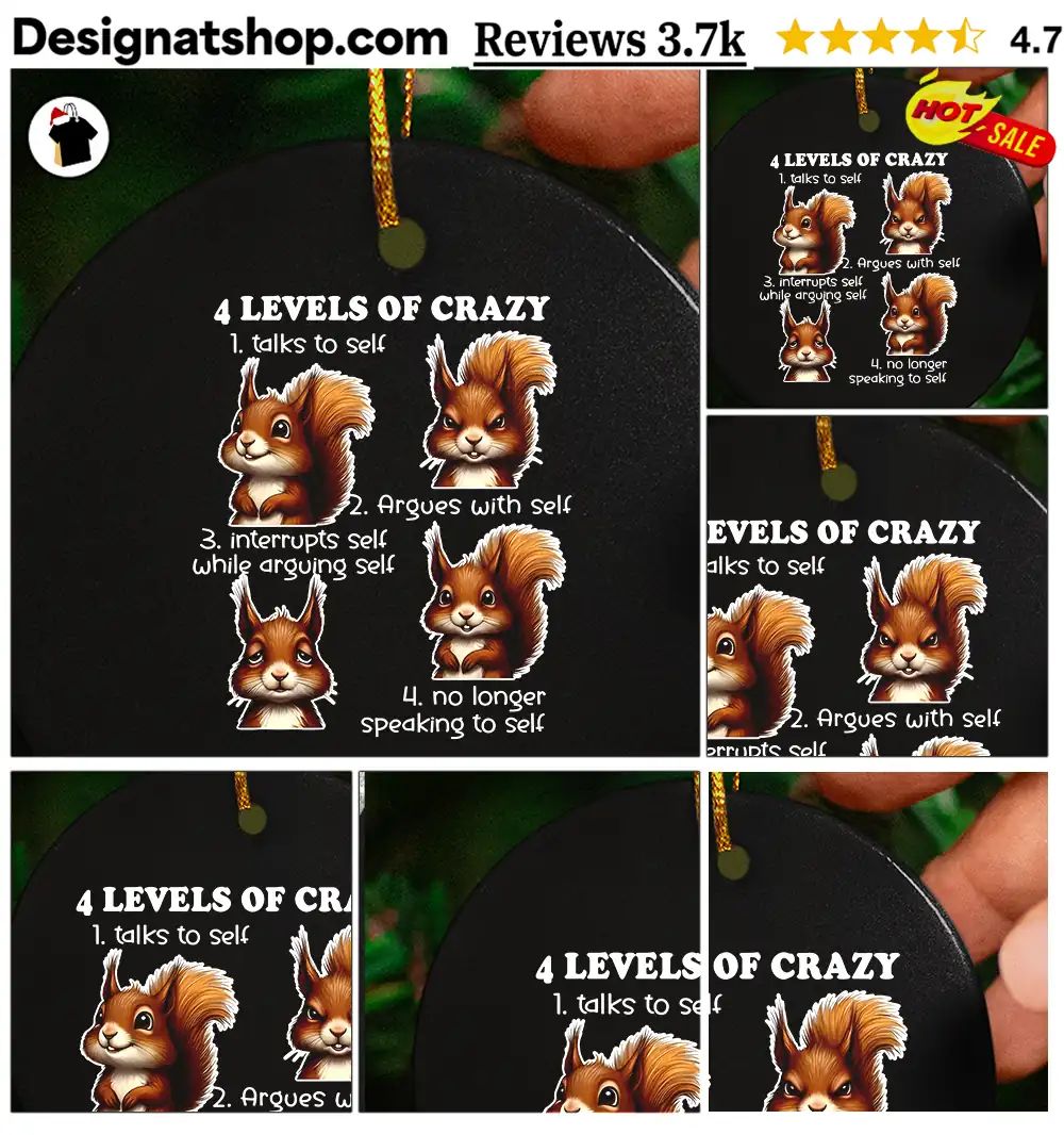 Squirrel 4 Levels Of Crazy Talks To Self Argues With Self Shirt