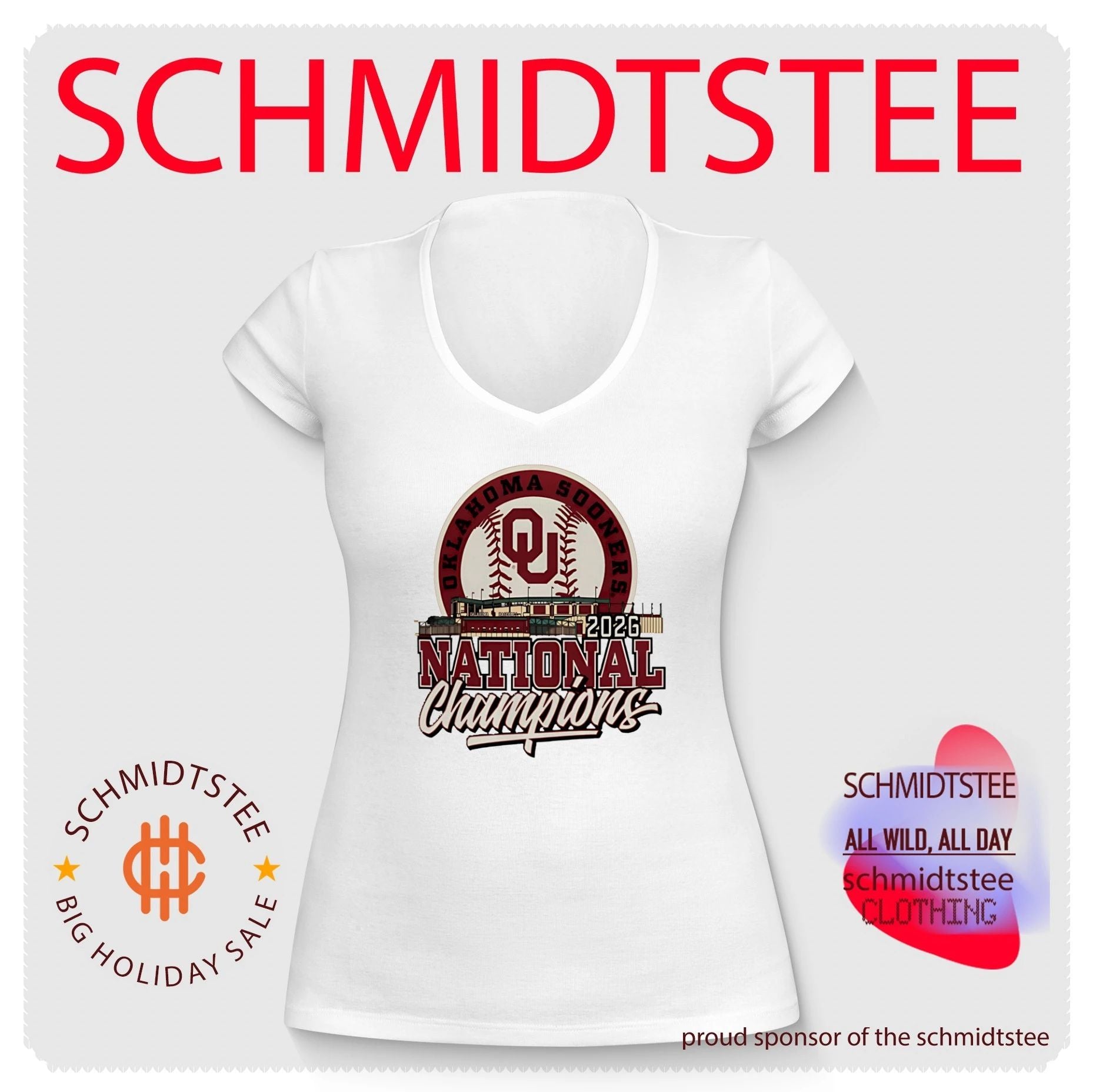 Oklahoma Sooners 2026 NCAA Baseball Men’s College World Series Champions Stadium Baseball shirt