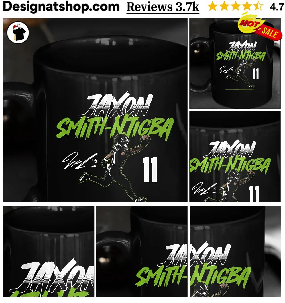 Jaxon Smith-Njigba Seattle Football Name Number Pose signature shirt