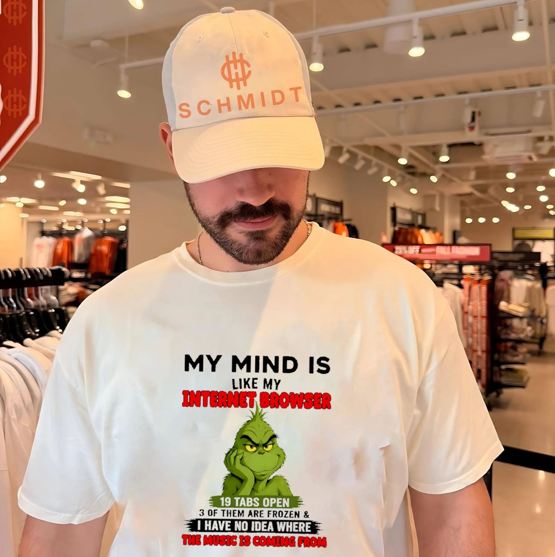 My Mind Is Like My Internet Browser 19 Tabs Open Grinch shirt
