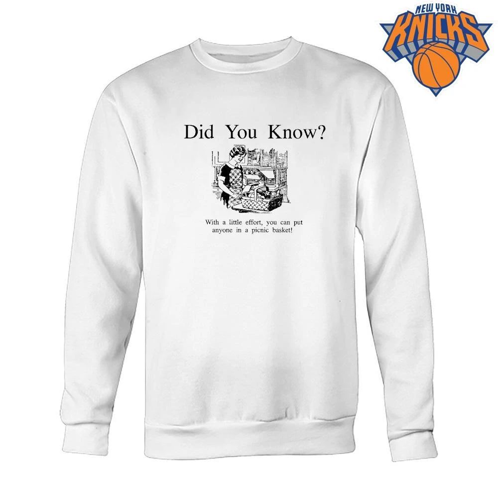 Did You Know With a little effort you can put anyone in a picnic basket Funny Meme Retro Vintage shirt