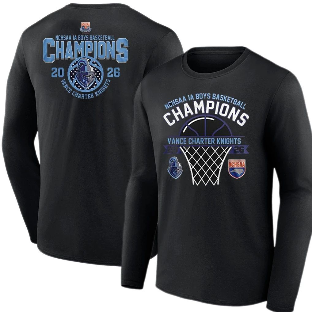 Vance Charter Knights 1A Boys Basketball Champions 2026 T-Shirt