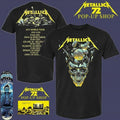Metallica M72 Australia 2025 Pop-Up Shop Shattered Skull Tour Dated Two Sided T-Shirt