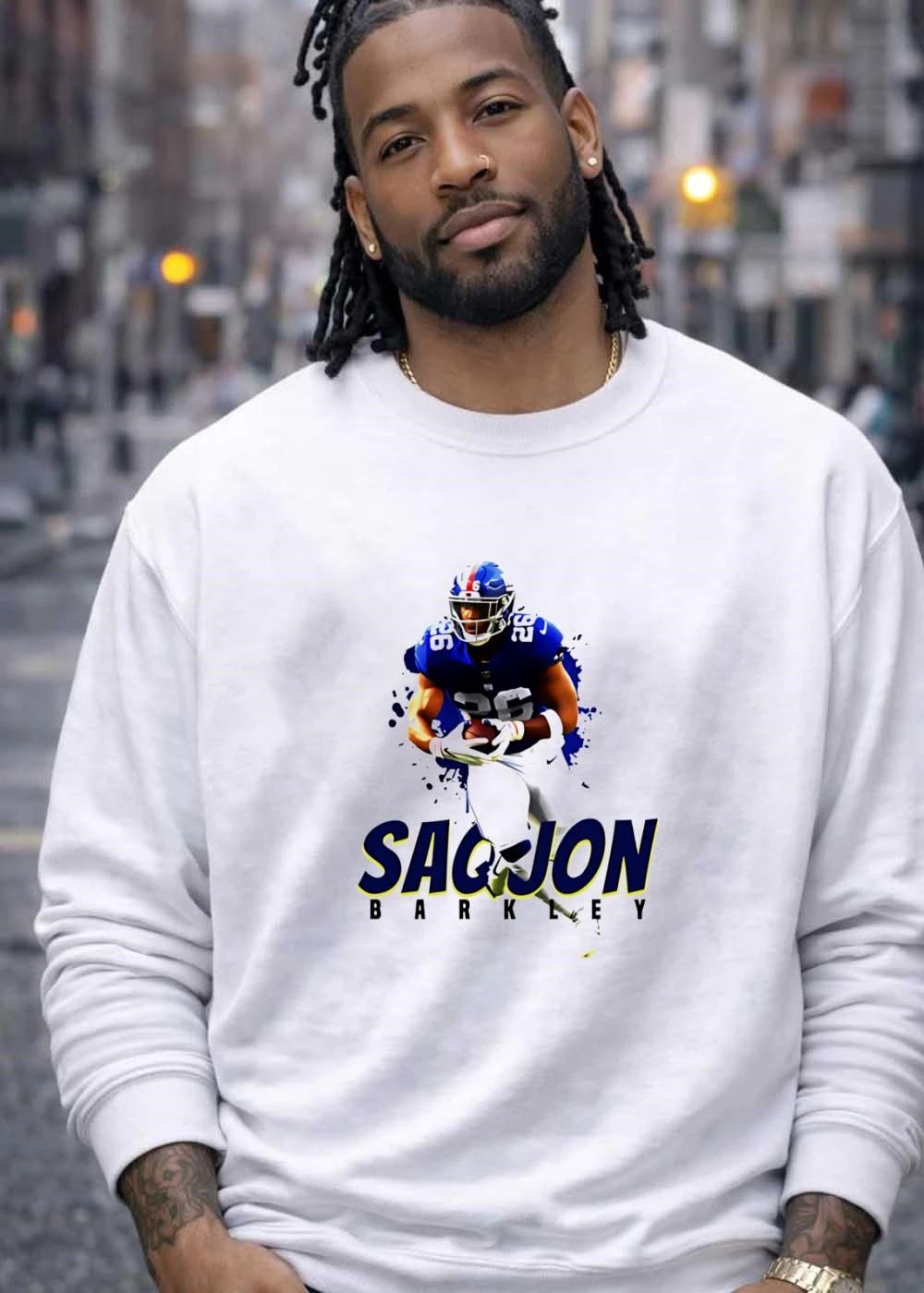 Saquon Barkley Running New York Giants T-Shirt