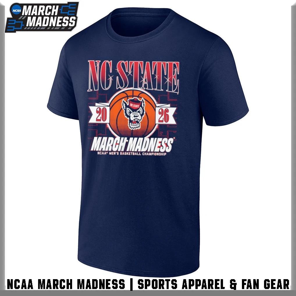 NC State Wolfpack Men’s Basketball 2026 NCAA Division I Championship March Madness Bound T-Shirt