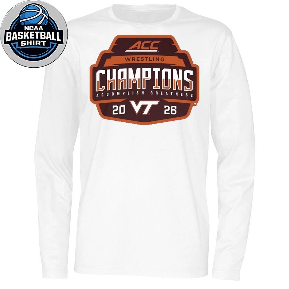 Virginia Tech Hokies Blue 84 Unisex 2026 ACC Men’s Wrestling Tournament Champions T-Shirt