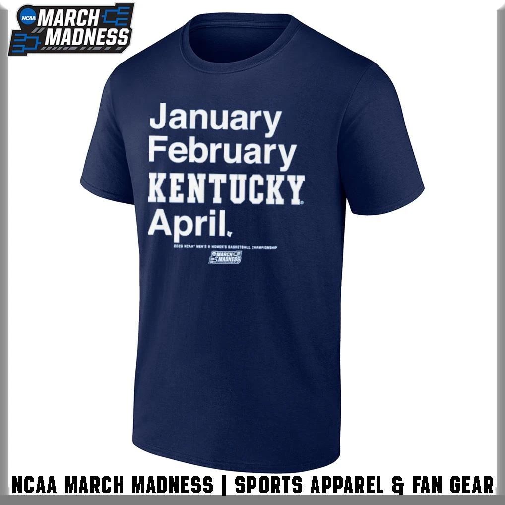 Kentucky Wildcats MBB and WBB 2026 March Madness Month January February April T-Shirt