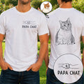 Photo Personnalisée Croquis Au Crayon Photo Personnalisée Croquis Au Crayon Papa Chat Papa Chien Mama Chat Mama Chien - T-Shirt Personnalisé