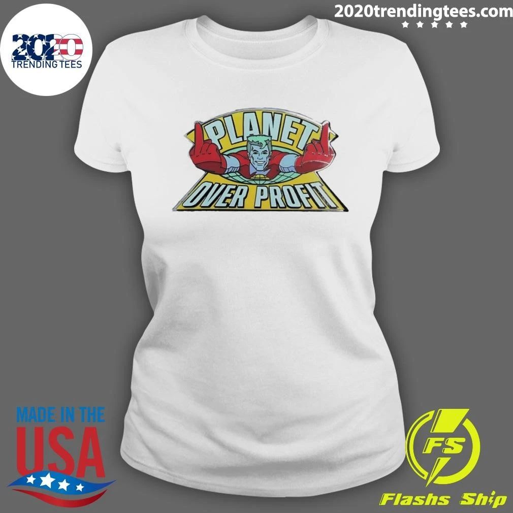 Captain Planet Enamel Pin Planet Over Profit Shirt