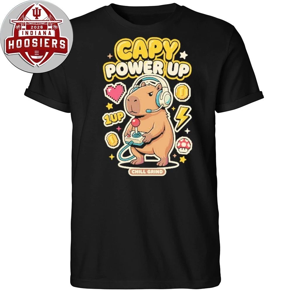 Gamer Capybara Retro 8-Bit Pixel Shirt