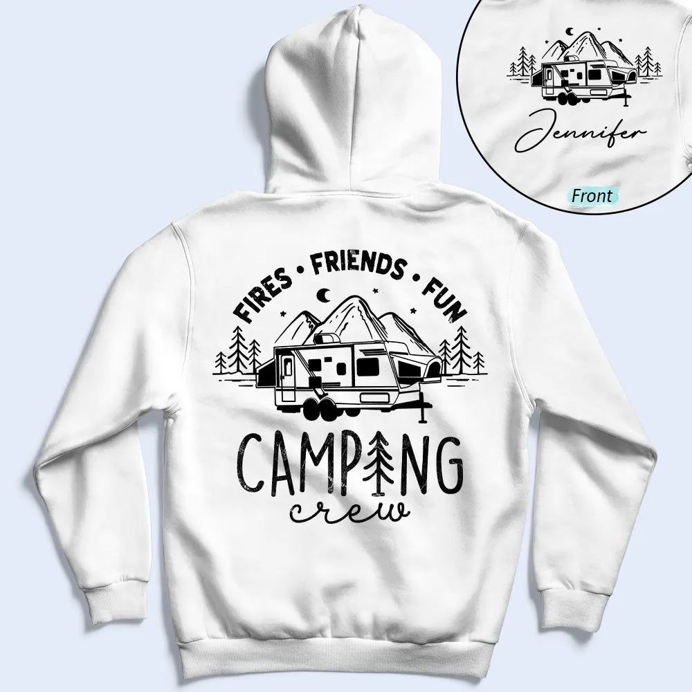 Camping Crew Fires Friends Fun - Personalized T Shirt