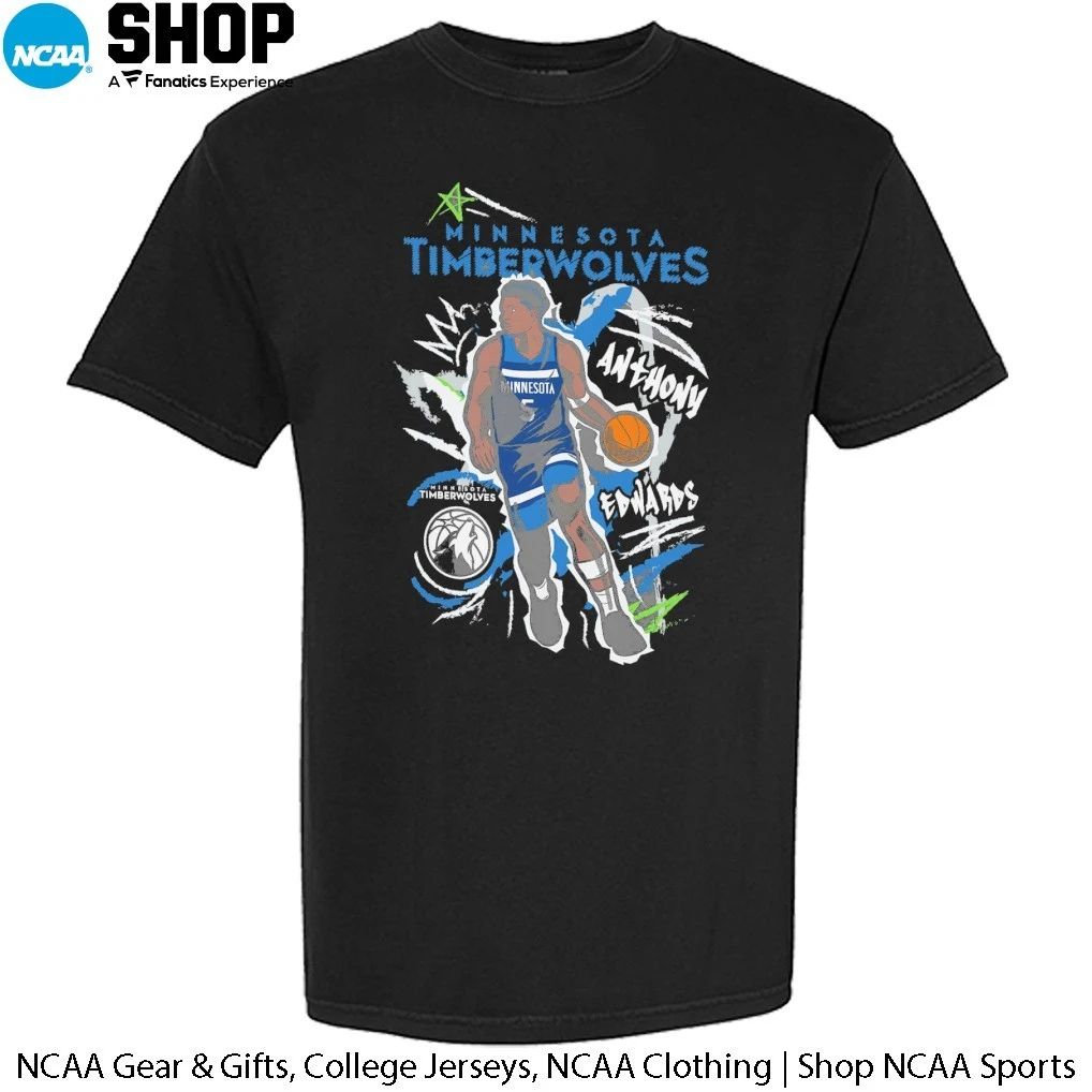 Anthony Edwards Minnesota Timberwolves Chalked Up Player Signature T-Shirt