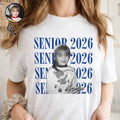 Custom Photo Senior Vintage Portrait - Personalized T Shirt