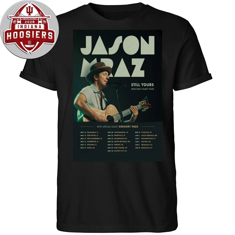 Jason Mraz 2026 East Coast Tour Poster Shirt