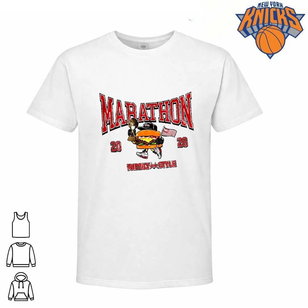Marathon Family Style Hamburger Champion Trophy Retro Graphic shirt