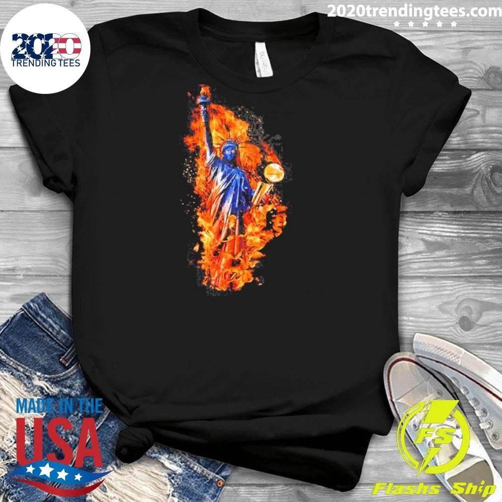 Statue of Liberty Holding NBA Championship Trophy Shirt